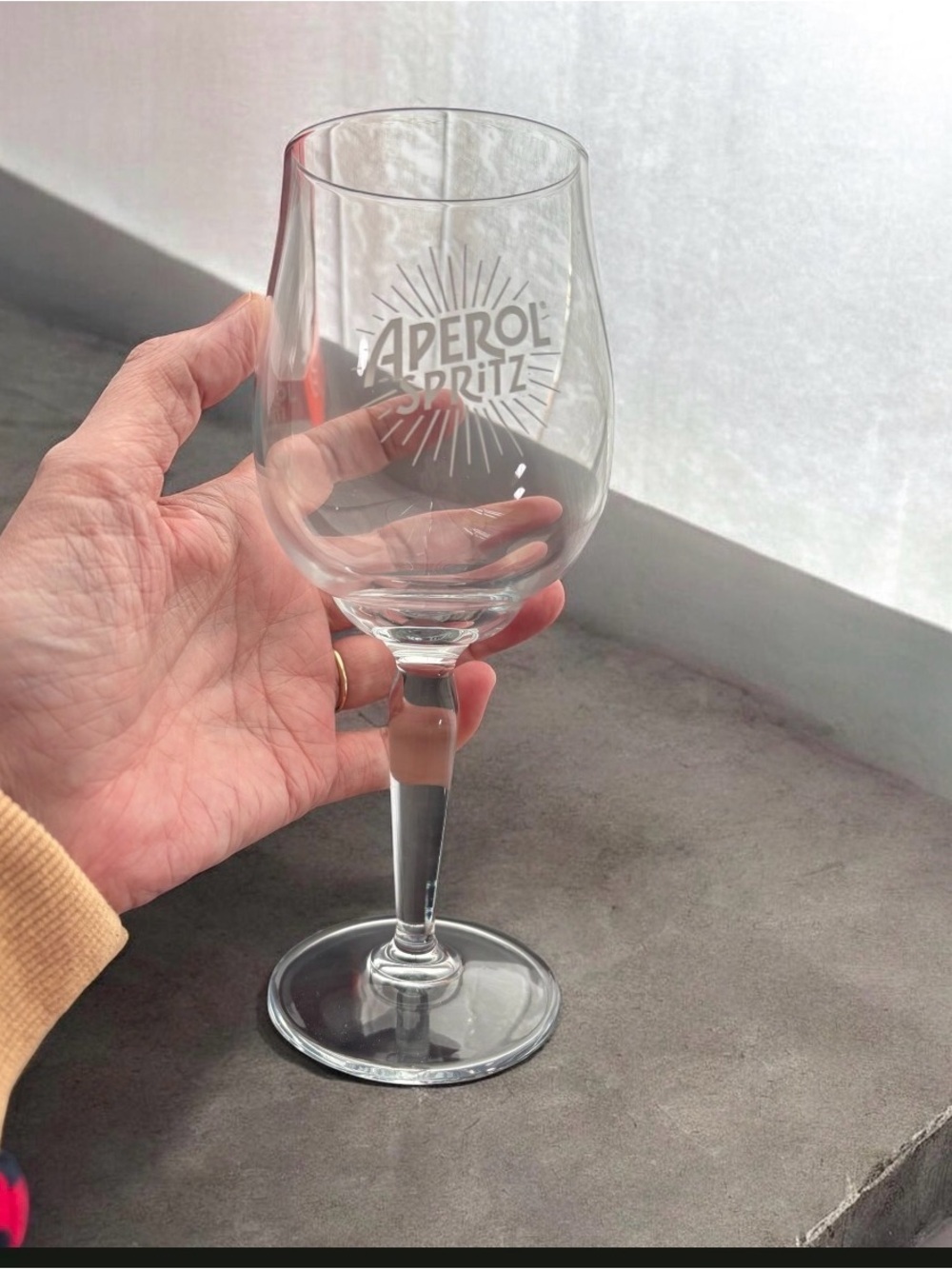 NEW Aperol Spritz Branded Clear Wine Stemware Cocktail Glass Limited Edition